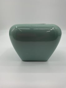 Vintage Square Rim Pale Green Vase