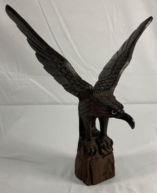 Hand Carved Ironwood Eagle Wooden Sculpture