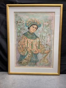 "Princess of the Imperial Summer Palace" by Edna Hibel (American, 1917-2014) Lithograph