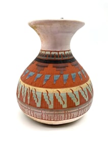Handmade Navajo Pottery Vase by V Woods