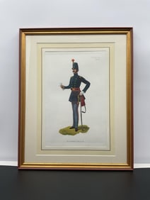 Framed 19th-Century Military Officer Print - Barbosa