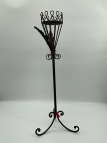 Antique Wrought Iron Candle Holder /Plant Stand