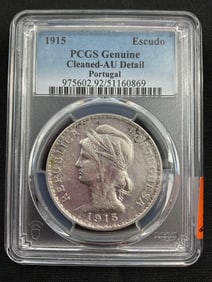 PCGS Portugal 1915 SIlver Escudo Coin
