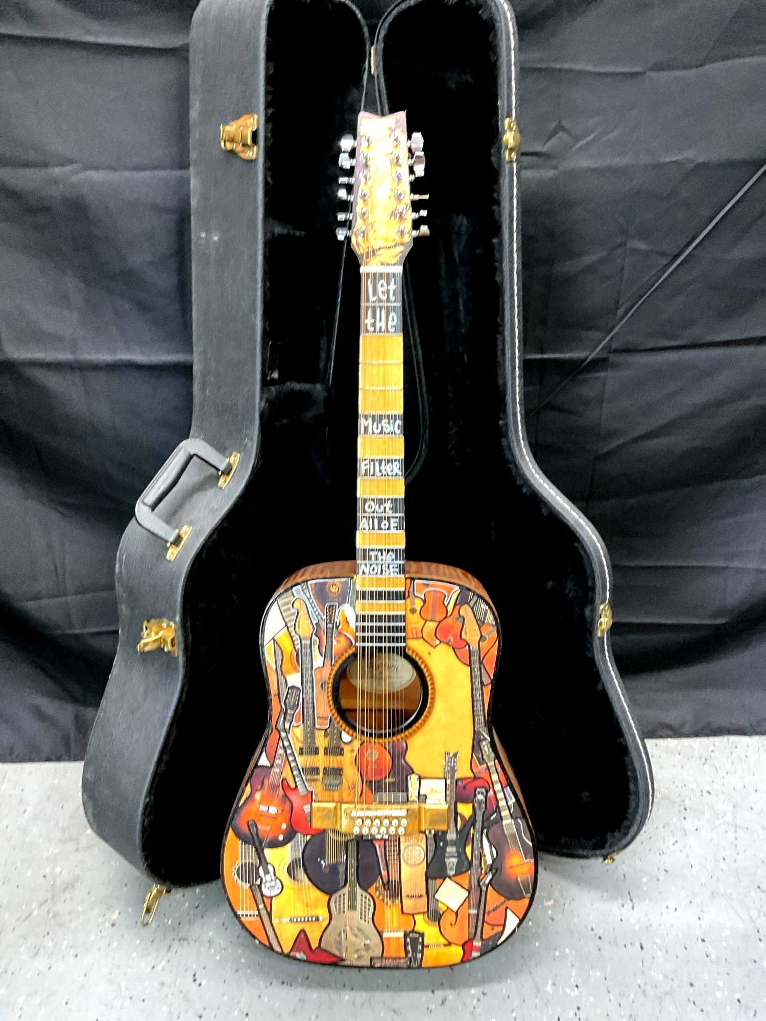Custom Hand Painted 12 String Guitar (1 of 6)