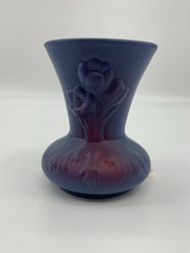 Van Briggle Mulberry Glazed Floral Bud Vase - Columbine