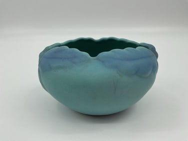 Van Briggle Acorn and Leaf Rim Low Bowl