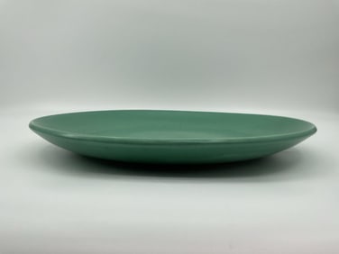 RARE Catalina Island Pottery Green Glazed Charger