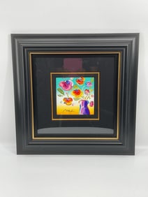 Vase of Flowers by Peter Max(American/German, b.1937) Serigraph