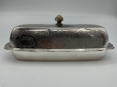 Vintage Silver-Plated Covered Butter Dish by Mappin & Webb, Paris