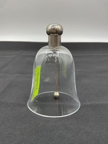 Clear Glass and Silver-Tone Table Bell