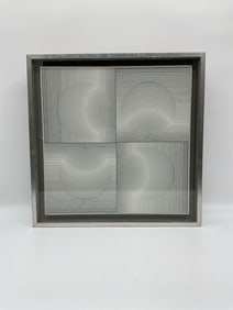 "Durch Lichteinfluss erreichte Kreis-wölbung" by Eusebio Sempere(Spain, 1923-1985)