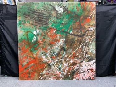 Abstract by Daniela Wicki (American/Peruvian) Oil on Canvas