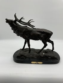 Elk by Pierre Jules Mêne Bronze Sculpture