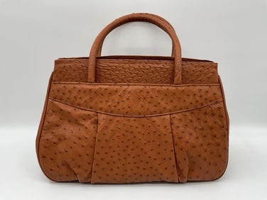 Genuine Ostrich Leather Handbag - Lisa Barfield