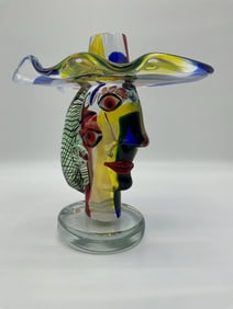 Omaggio a Picasso - Murano Art Glass Sculpture by Walter Furlan