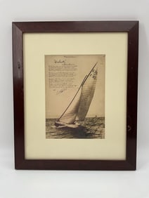 Ombrette Sailing Vessel Illustration, 1926, Artist Unknown