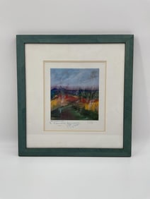 Abstract Landscape with Field and Sky, Signed, Artist Unknown