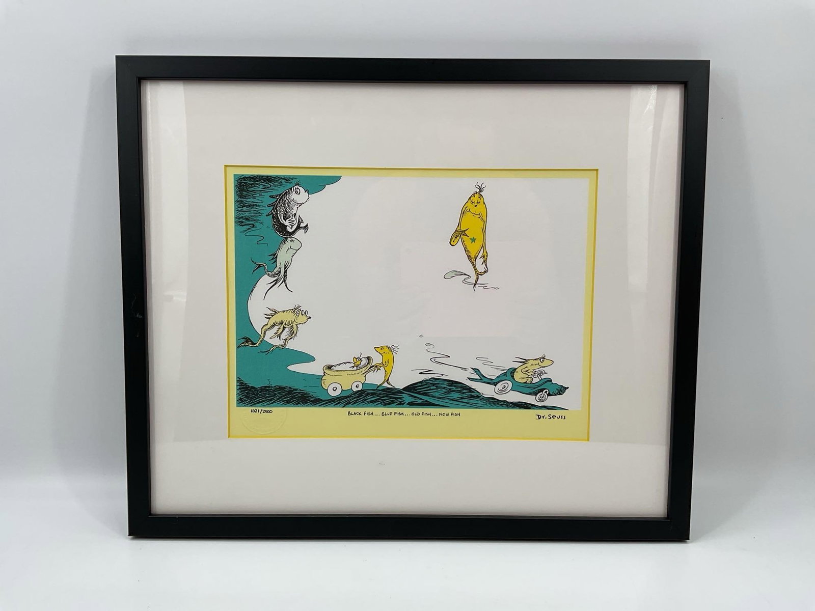 Dr. Seuss Limited Edition Print : Black Fish     Blue Fish    Old Fish   New Fish (1 of 4)