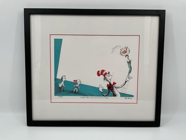 Dr. Seuss Limited Edition Print:  A Game That I Call Up-Up-Up with a Fish