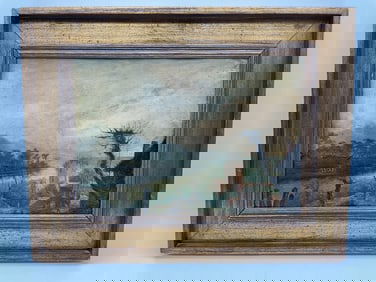 Antique European Landscape with Castle Ruins