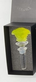 Rosenthal Versace Medusa Crystal Bottle Stopper - Yellow