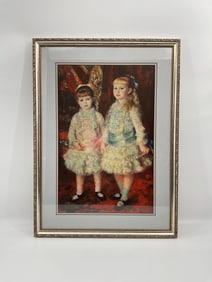 Pink and blue by Pierre Auguste Renoir Reproduction Lithograph