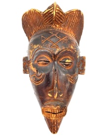 Chokwe Mask - Mwana Pwo - from Chokwe People of Angola & Dominican Republic of Conga