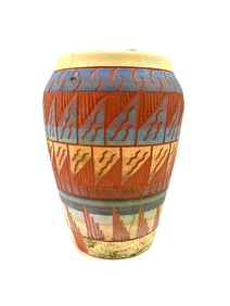 Handmade Navajo Pottery Vase by V Woods