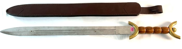 Celtic Sword & Leather Sheath