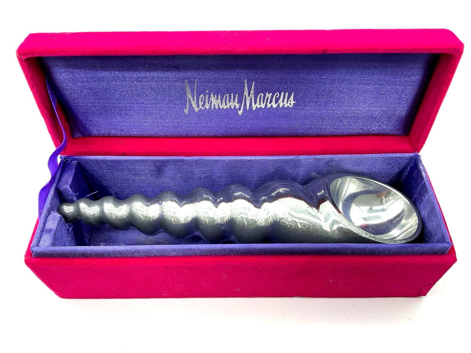 Title Neiman Marcus Pewter Shell-Form Ice Cream Scoop in Velvet Box (1 of 3)