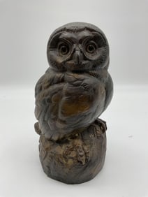 Bronze Owl Sculpture by Joseph Boulton (1896–1981)