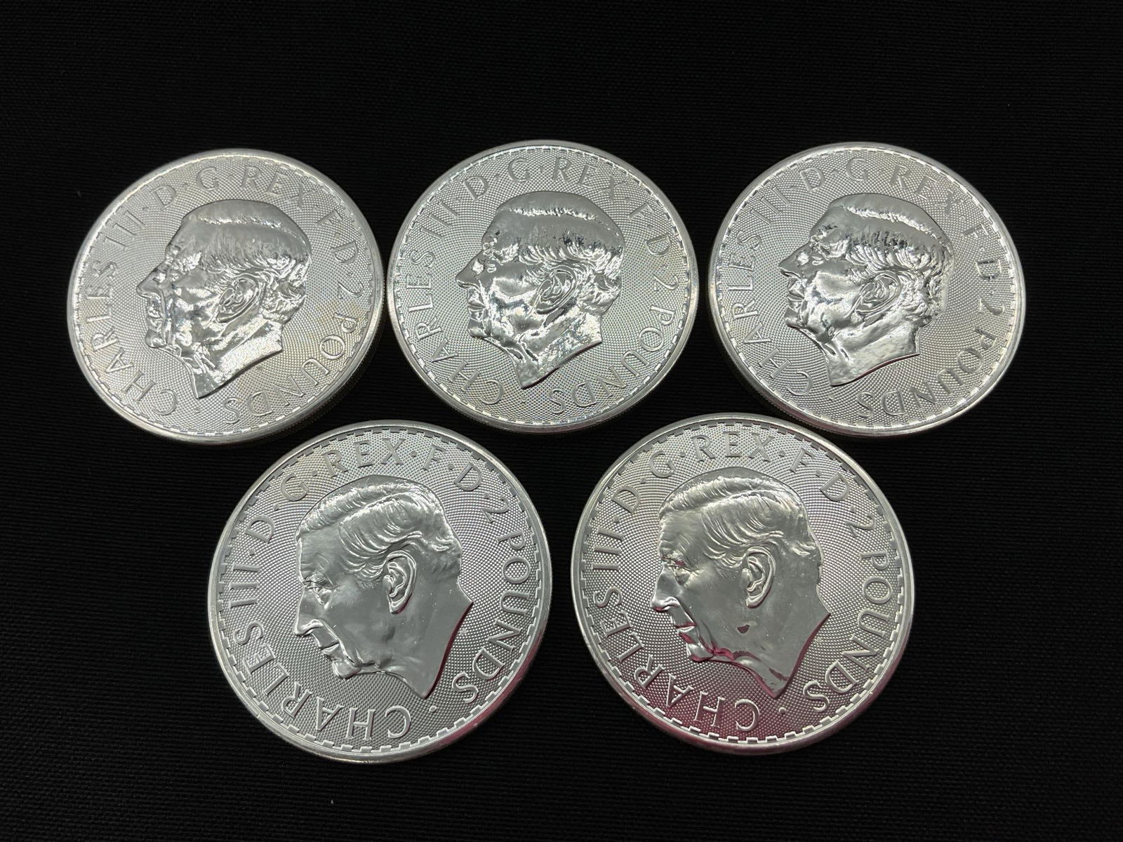 2023 British Silver Britannia £2 Coins Featuring King Charles III (1 of 4)