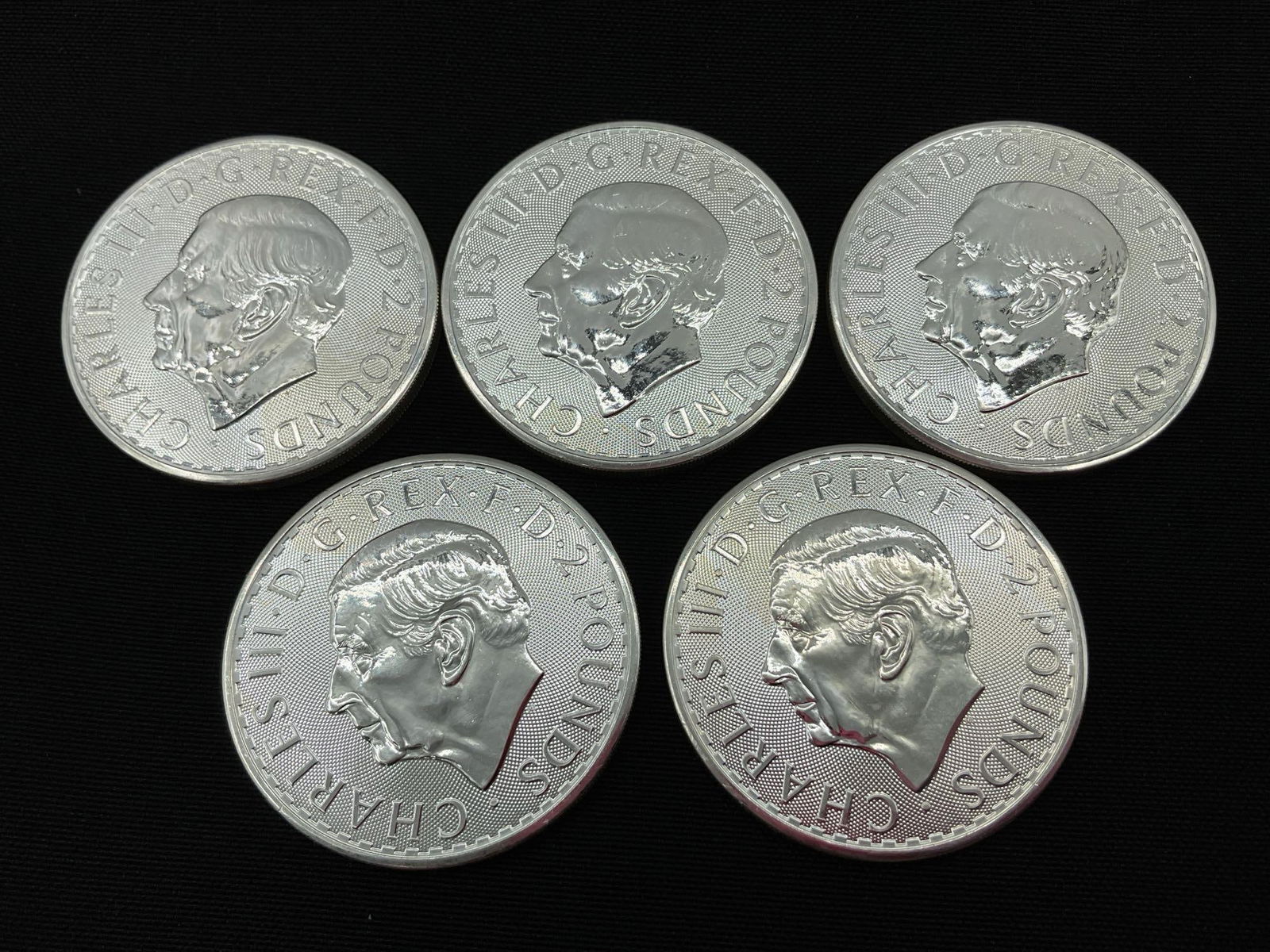 2023 British Silver Britannia £2 Coins Featuring King Charles III (1 of 4)