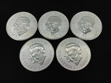 2023 British Silver Britannia £2 Coins Featuring King Charles III