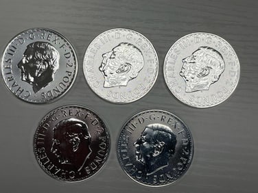 2023 British Silver Britannia £2 Coins Featuring King Charles III