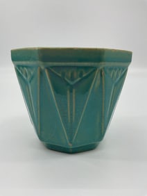 Art Deco Style Green Planter