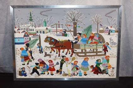 Zuzana Chalupova(Serbian, B.1925-2001) Oil on Canvas