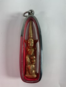 Phra Ngang Ta Daeng Buddhist amulet 10kt gold