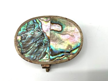 Vintage Abalone Shell Box Pendant