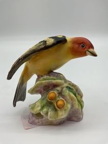 Royal Worcester Western Tanager Bone China Bird Figurine