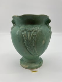 Vintage Floral Relief Vase Marked 740