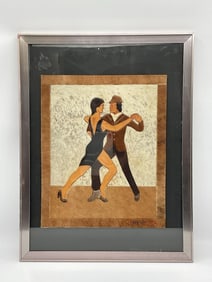 Tango Dancers - Leather Inlay - Artist Unknown