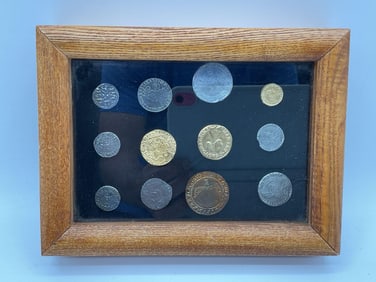 Framed Collection of Replica Historic Coins