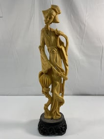 Antique Asian-Style Carved Figurine of a Woman