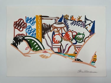 Still Life with Reclining Nude attributed to Tom Wesselmann
