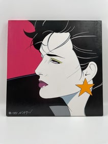 In the style of Patrick Nagel Oil on Canvas Painting