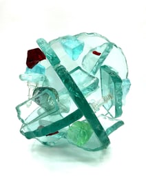 Abstract Glass Sculpture by Susan Pelish