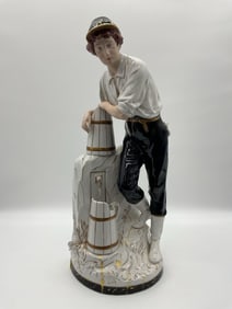 Royal Dux Bohemia Boy Porcelain Figurine