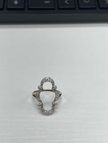 Antique Art Deco Style Diamond Filigree Ring 14kt