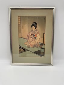 Tea Ceremony by KASAMATSU SHIRO Japanese Woodblock